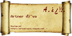 Artner Éva névjegykártya