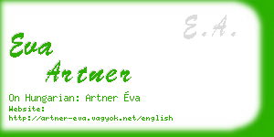 eva artner business card