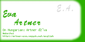 eva artner business card